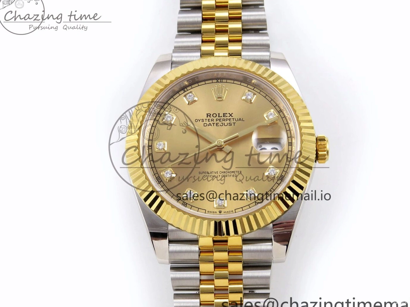 904L Edition SS on SH3235 (Gain Best Dial ARF YG 1:1 Diamonds Bracelet Weight) YG Steel DateJust 41 Jubilee 0516